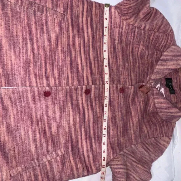 Womens XINVIGE Tweed Drapey BLAZER Jacket Pink SIZE XL PETITE, CASUAL STYLE. - Picture 9 of 13